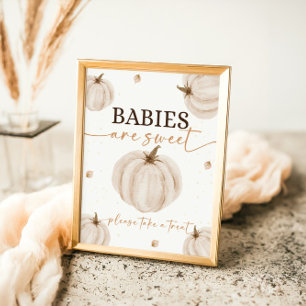 Affiche Nos Petits Bébés Citrouilles Anniversaires Sont Do