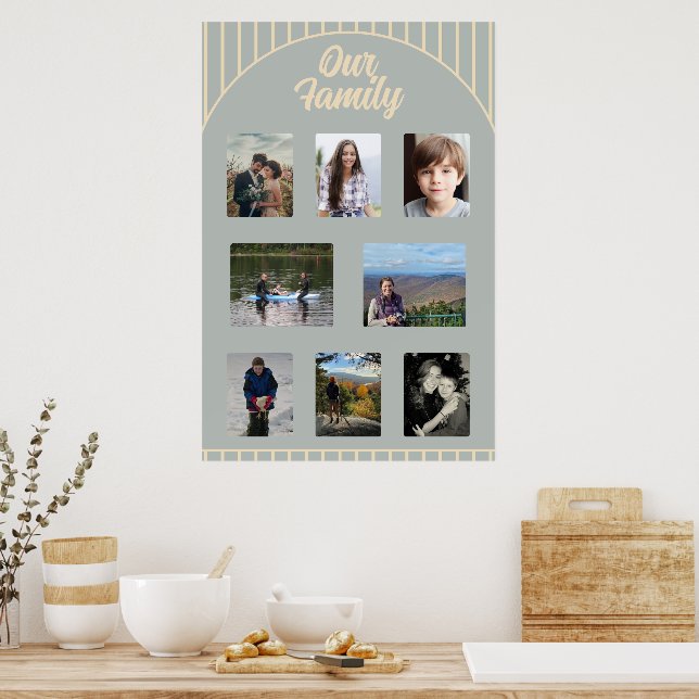 Affiche Nos Photos de Famille Arche Grise (Cuisine)