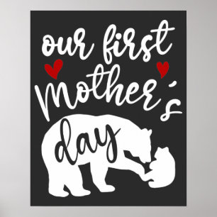 Affiche Nos premiers Coeurs de la Fête des mères Mama Bear