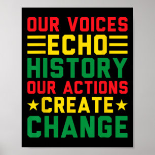 Affiche Nos voix font écho à l'histoire Nos actions Mois d