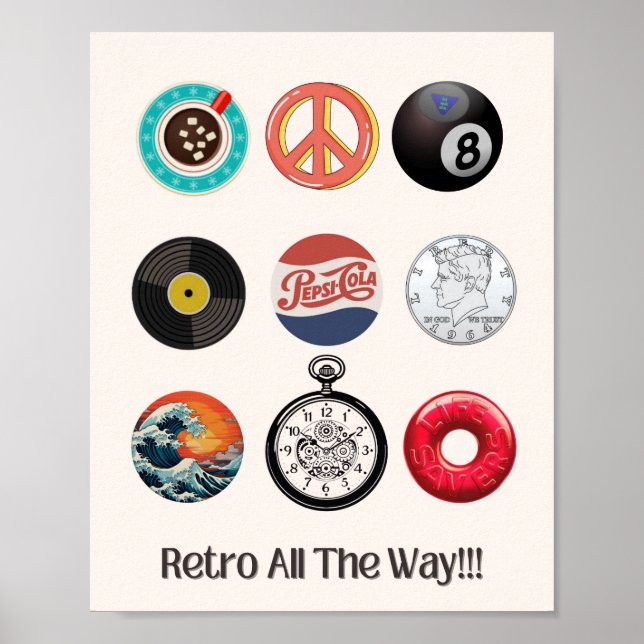 Affiche Nostalgic Retro Tout Le Chemin Culture Pop (Devant)