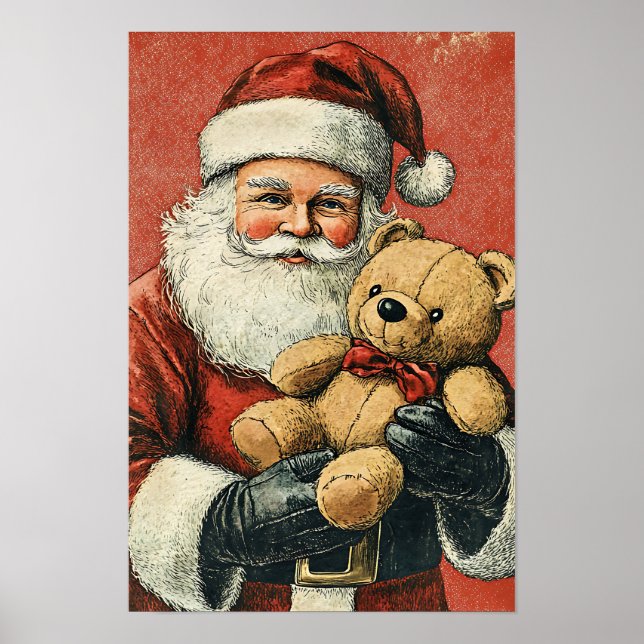 Affiche Nostalgic Vintage Christmas Santa (Devant)