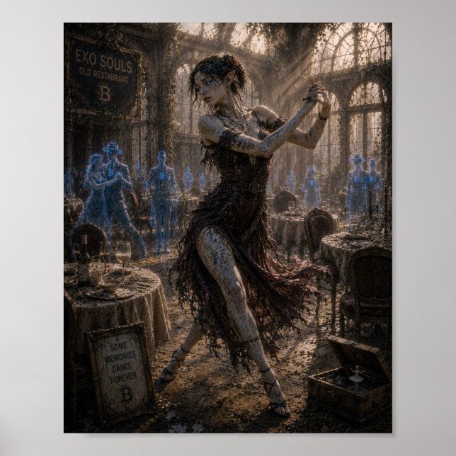 Affiche Nostalgie / Danseur de tango / Vieux restaurant (Devant)