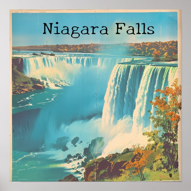 Affiche Nostalgie de Niagara Falls : Art Voyage de style V (Devant)