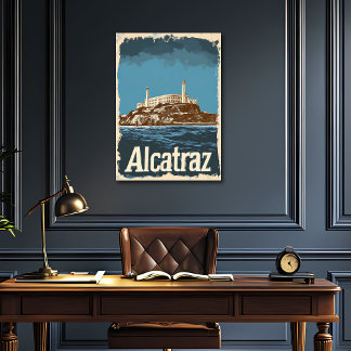 Affiche Nostalgique Vintage Alcatraz Travel