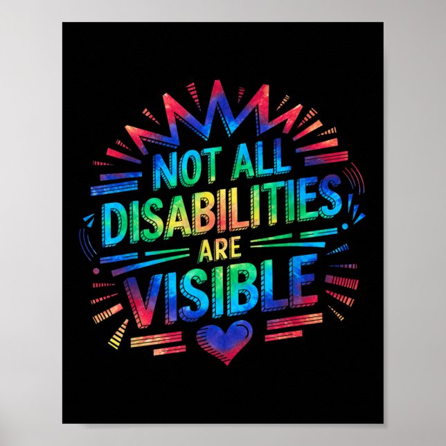 Affiche Not All Disabilities Are Visible Cool Invisible Di (Devant)