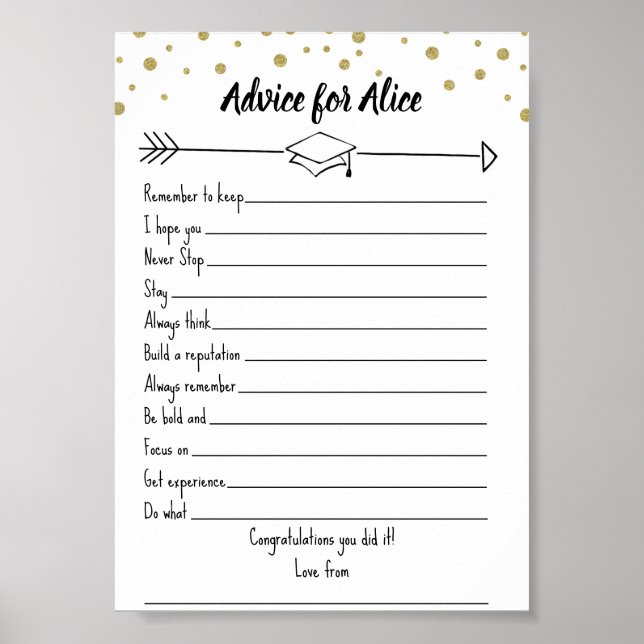 Affiche Note de conseil GRADUATion (Devant)