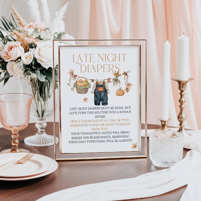 Affiche Note de la couche de nuit Signale Citrouille Rusti (Créateur téléchargé)