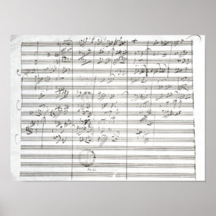 Affiche Note pour le 3ème Mouvement de la 5ème Symphonie