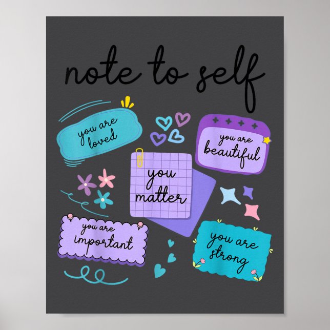 Affiche Note To Self You Suicide Prevention Awareness  (Devant)