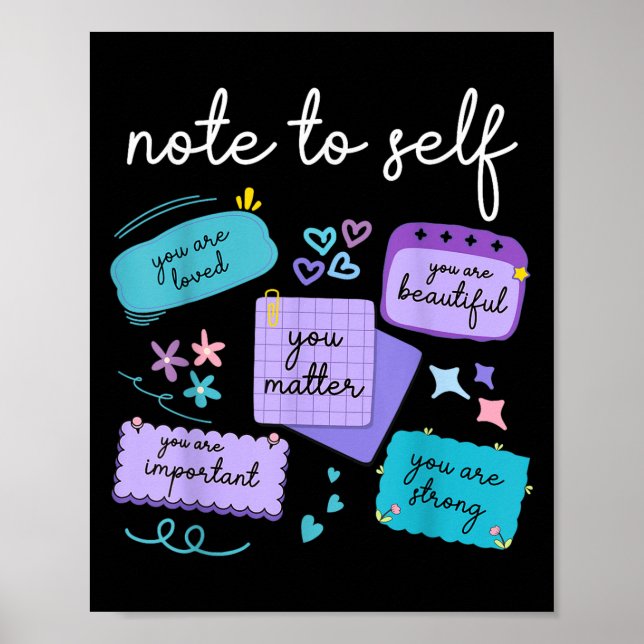 Affiche Note To Self You Suicide Prevention Awareness  (Devant)