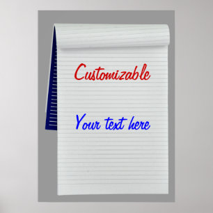 Affiche Notebook Notes Customizable