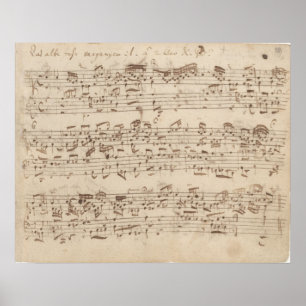 Affiche Notes de musique ancienne - Feuille de musique Bac