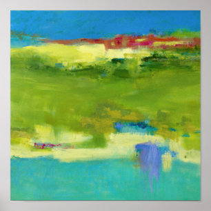 Affiche Notes de terrain - Art vert Abstrait