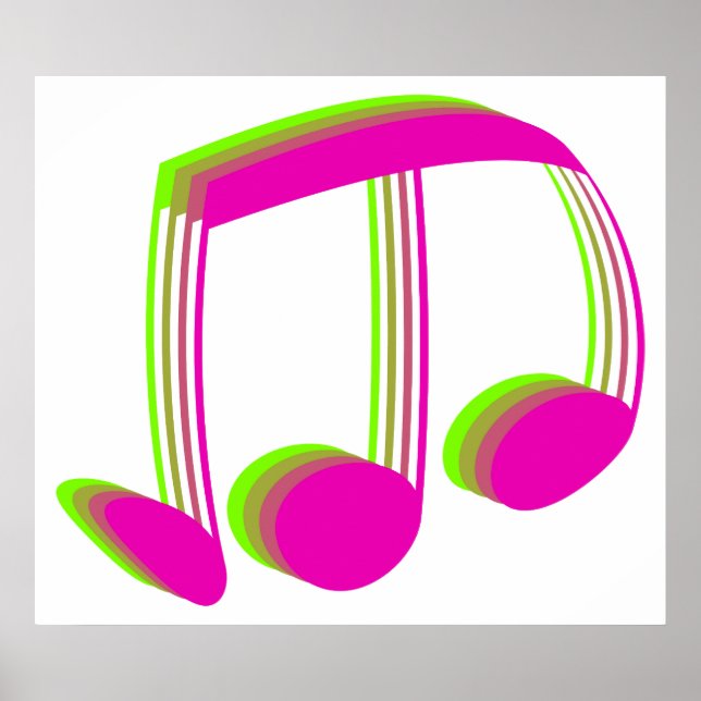 Affiche Notes musicales (Devant)