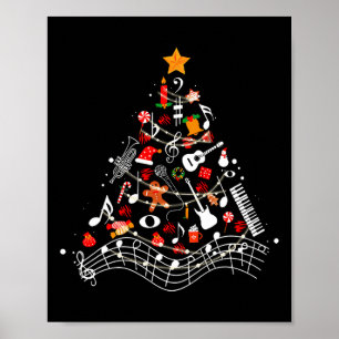 Affiche Notes musicales Arbre de Noël Musical Enseignant M