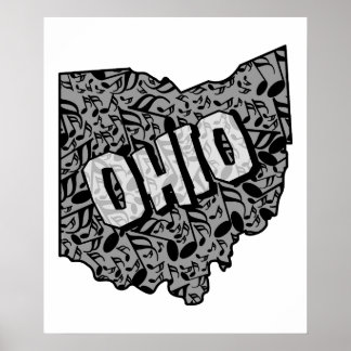 Affiche Notes musicales de l'Ohio