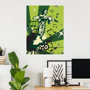 Affiche Notes musicales du violon