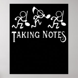 Affiche Notes musicales vintage pour les amateurs de musiq