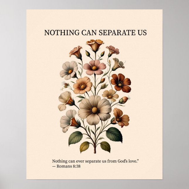Affiche Nothing can separate us from God's love wall art (Devant)