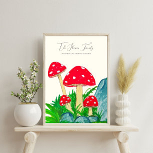 Affiche Notre Arbre Généalogique – Champignon Personnalisé