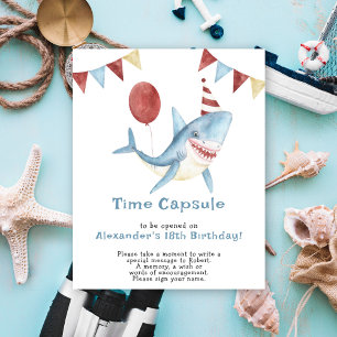 Affiche Notre bébé Shark Time Capsule 1er anniversaire