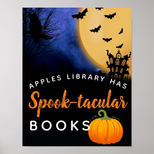 Affiche Notre bibliothèque a des livres parlants classe (Devant)