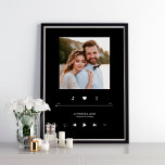 Affiche Notre Chanson D'Amour Personnalisée Chanson Style<br><div class="desc">Design photo amusant et fantaisiste avec une maquette de lecteur de musique.</div>