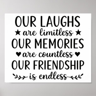 Affiche Notre Citation D'amitié Aux Éclats de Rire Illimit