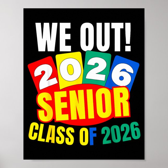 Affiche Notre classe terminale de 2026 drôle diplômé haut (Devant)