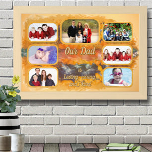 Affiche Notre collage de photos de papa Résumé Coucher de