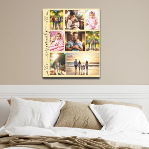 Affiche Notre collection de photos de famille Coeurs de do