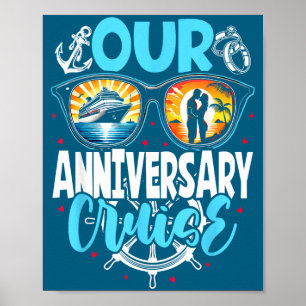 Affiche Notre croisière d'anniversaire de mariage couple c