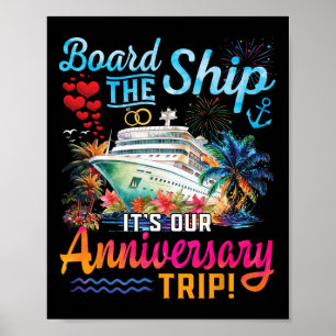Affiche Notre croisière d'anniversaire de mariage couple c