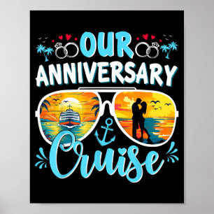 Affiche Notre croisière d'anniversaire de mariage pour cou