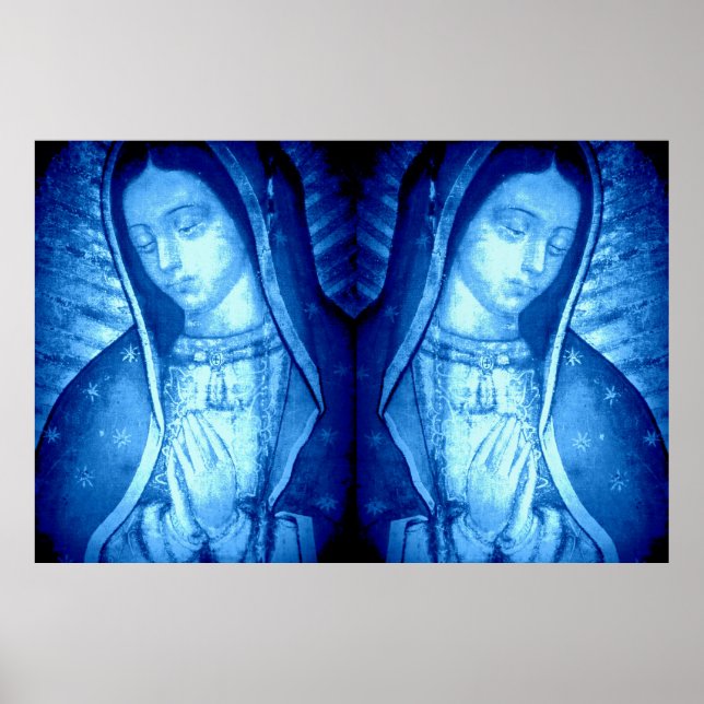 AFFICHE NOTRE-DAME DE GUADALUPE BLEU (Devant)