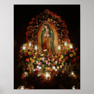 AFFICHE NOTRE DAME DE GUADALUPE DÉVOTIONAL ALTAR