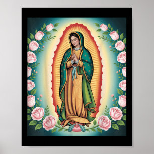 Affiche Notre Dame De Guadalupe Sant Marie Dos Imprimé Chr