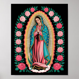 Affiche Notre Dame De Guadalupe Sant Marie Dos Imprimé Chr