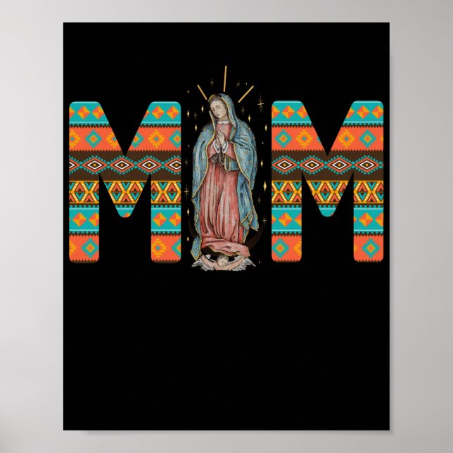 Affiche Notre-Dame de Guadalupe Vierge catholique Marie me (Devant)
