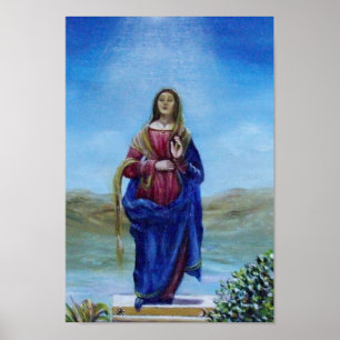 Affiche NOTRE DAME DE LA LUMIÈRE Vierge de l'Immaculée Con
