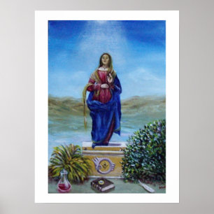 Affiche NOTRE-DAME DE LUMIÈRE Madone de l'Immaculée Concep