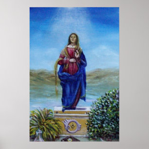 Affiche NOTRE-DAME DE LUMIÈRE Madone de l'Immaculée Concep
