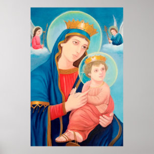 Affiche Notre-Dame de Perpétuel aide catholique