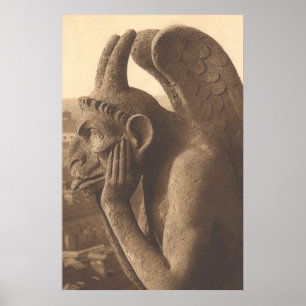 Affiche Notre Dame Gargoyle Chimera