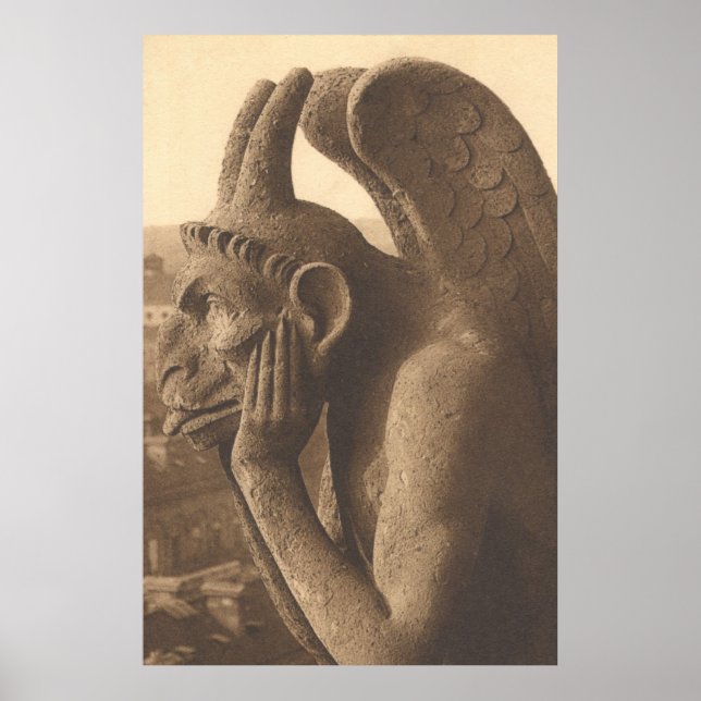 Affiche Notre Dame Gargoyle Chimera (Devant)