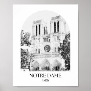 Affiche Notre Dame Paris Arch