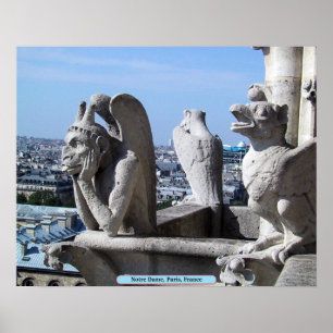 Affiche Notre Dame, Paris, France