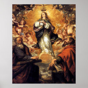 Affiche Notre Dame Vierge Immaculée Coeur de Marie 4 Poste