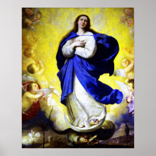 Affiche Notre Dame Vierge Immaculée Coeur de Marie 5 Poste